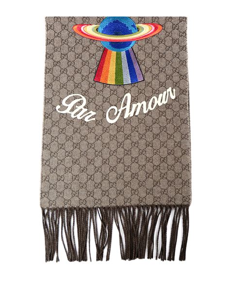 l'aveugle par amour gucci scarf|Gucci l'aveugle silk scarf.